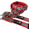 PVC Super Tuff Dog Collars- Red with Reflective Strip