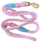 Premium Organic Cotton Dog Lead – Pale Pink