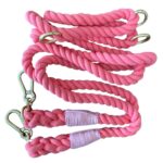 Premium Organic Cotton Dog Lead – Double ended Deep Pink