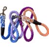 Premium Organic Cotton Dog Lead – Double ended Orange, Purple and Blue