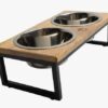 Wood & Metal Elevated Feeding Station – Handmade Elegance for Mealtime