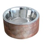 Handcrafted Mango Wood Dog Bowls
