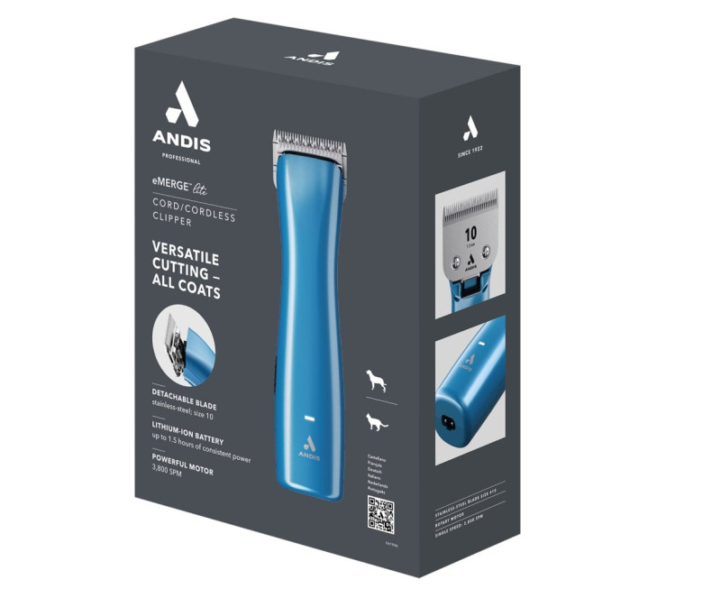 Andis Emerge Lite Clipper Blue P18178 18259 Image 1