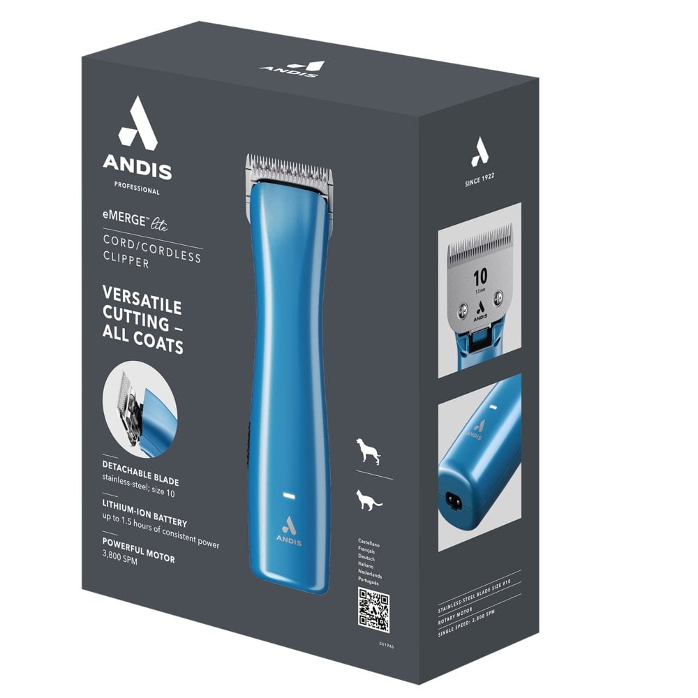 Andis Emerge Lite Clipper Blue P18178 18259 Image 1