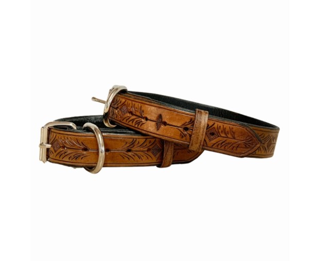 Handmade Australian Western Leather Dog Collar