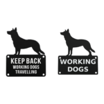 Kelpie Silhouette Working Dog Plates